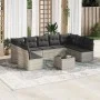 Set sofás jardín 10 pzas con cojines ratán sintético gris claro von , Gartensets - Ref: Foro24-3218082, Preis: 635,12 €, Raba...