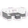 Set sofás jardín 10 pzas con cojines ratán sintético gris claro von , Gartensets - Ref: Foro24-3218082, Preis: 635,12 €, Raba...