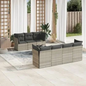 Set de sofás de jardín 8 pzas y cojines ratán sintético gris by , Garden sets - Ref: Foro24-3217282, Price: 564,56 €, Discoun...