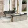 Set de sofás de jardín 8 pzas y cojines ratán sintético gris von , Gartensets - Ref: Foro24-3217282, Preis: 564,56 €, Rabatt: %