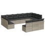 Set sofás de jardín con cojines 13 piezas ratán sintético gris by , Garden sets - Ref: Foro24-3218392, Price: 895,97 €, Disco...