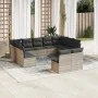 Set de sofás de jardín 11 pzas y cojines ratán sintético gris by , Garden sets - Ref: Foro24-3218352, Price: 706,66 €, Discou...