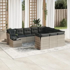 Set de sofás de jardín 11 pzas y cojines ratán sintético gris by , Garden sets - Ref: Foro24-3218262, Price: 743,29 €, Discou...