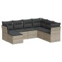 Set de sofás de jardín 7 pzas con cojines ratán PE gris claro by , Garden sets - Ref: Foro24-3217992, Price: 483,38 €, Discou...