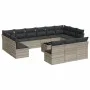 Set sofás jardín 14 pzas con cojines ratán sintético gris claro by , Garden sets - Ref: Foro24-3218402, Price: 944,78 €, Disc...