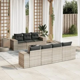 Set de sofás de jardín 8 pzas y cojines ratán sintético gris by , Garden sets - Ref: Foro24-3254669, Price: 612,27 €, Discoun...