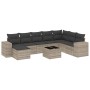 Gartenmöbel-Set 9-teilig mit Kissen aus hellem grauem Kunst-Rattan. von , Gartensets - Ref: Foro24-3255309, Preis: 599,87 €, ...