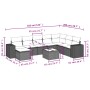Gartenmöbel-Set 9-teilig mit Kissen aus hellem grauem Kunst-Rattan. von , Gartensets - Ref: Foro24-3255309, Preis: 599,87 €, ...