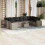 Set de sofás de jardín 11 pzas y cojines ratán sintético gris by , Garden sets - Ref: Foro24-3255419, Price: 850,75 €, Discou...