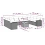 Gartensofa-Set 11-teilig mit grauen Kissen aus synthetischem Rattan von , Gartensets - Ref: Foro24-3255419, Preis: 850,75 €, ...