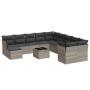 12-teiliges Gartensofa-Set und Kissen aus grauem Kunst-Rattan. von , Gartensets - Ref: Foro24-3218622, Preis: 803,69 €, Rabat...