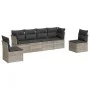 Gartensofagarnitur 6-teilig mit grauen Polstern aus synthetischem Rattan von , Gartensets - Ref: Foro24-3217372, Preis: 409,7...
