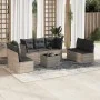 Set de sofás de jardín 8 pzas y cojines ratán sintético gris de , Conjuntos de jardín - Ref: Foro24-3217422, Precio: 516,43 €...