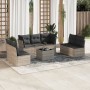 Set de sofás de jardín 8 pzas y cojines ratán sintético gris by , Garden sets - Ref: Foro24-3217422, Price: 498,08 €, Discoun...