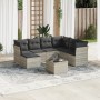 Set de sofás de jardín 8 pzas y cojines ratán sintético gris by , Garden sets - Ref: Foro24-3218002, Price: 536,93 €, Discoun...