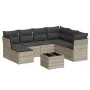 Set de sofás de jardín 8 pzas y cojines ratán sintético gris by , Garden sets - Ref: Foro24-3218002, Price: 527,95 €, Discoun...