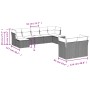 Gartenmöbel-Set 9-teilig mit Kissen aus hellem grauem Kunst-Rattan. von , Gartensets - Ref: Foro24-3218312, Preis: 628,74 €, ...