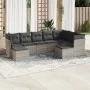 Gartenmöbel-Set 9-teilig mit Kissen aus hellem grauem Kunst-Rattan. von , Gartensets - Ref: Foro24-3218572, Preis: 598,64 €, ...