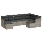 Gartenmöbel-Set 9-teilig mit Kissen aus hellem grauem Kunst-Rattan. von , Gartensets - Ref: Foro24-3218572, Preis: 598,64 €, ...