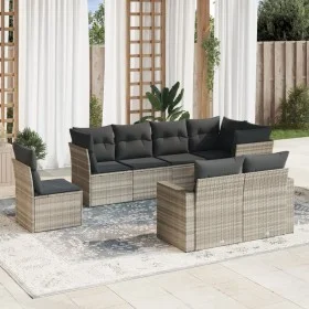 Set de sofás de jardín 8 pzas y cojines ratán sintético gris by , Garden sets - Ref: Foro24-3219232, Price: 574,64 €, Discoun...