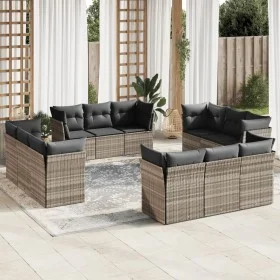 Set de sofás de jardín 12 pzas y cojines ratán sintético gris by , Garden sets - Ref: Foro24-3217332, Price: 946,90 €, Discou...