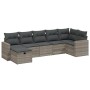 Set de sofás de jardín 7 pzas con cojines ratán PE gris claro by , Garden sets - Ref: Foro24-3263508, Price: 482,21 €, Discou...