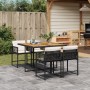Gartenmöbel-Set, 5-teilig, mit schwarzen Polstern aus synthetischem Rattan von , Gartensets - Ref: Foro24-3211443, Preis: 326...