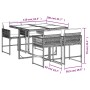 Gartenmöbel-Set, 5-teilig, mit schwarzen Polstern aus synthetischem Rattan von , Gartensets - Ref: Foro24-3211443, Preis: 326...