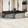 Set de sofás de jardín 11 pzas y cojines ratán sintético gris by , Modular outdoor sofas - Ref: Foro24-3251869, Price: 758,36...