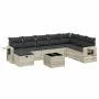 Garden furniture set 9 pieces and light gray synthetic rattan cushions by , Garden sets - Ref: Foro24-3263908, Price: 595,07 ...