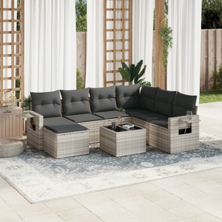 Set de sofás de jardín 8 pzas y cojines ratán sintético gris by , Garden sets - Ref: Foro24-3252849, Price: 540,39 €, Discoun...