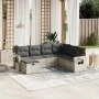 Set de sofás de jardín 7 pzas con cojines ratán PE gris claro by , Garden sets - Ref: Foro24-3263838, Price: 478,53 €, Discou...