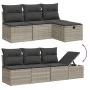 Set de sofás de jardín 7 pzas con cojines ratán PE gris claro by , Garden sets - Ref: Foro24-3263838, Price: 478,53 €, Discou...