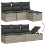 Set de sofás de jardín 7 pzas con cojines ratán PE gris claro de , Conjuntos de jardín - Ref: Foro24-3263838, Precio: 487,93 ...