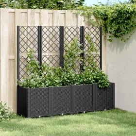 Blumenkasten mit schwarzem PP-Gitter 160x40x140 cm von , Töpfe und Pflanzgefäße - Ref: Foro24-367873, Preis: 222,83 €, Rabatt: %