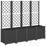 Blumenkasten mit schwarzem PP-Gitter 160x40x140 cm von , Töpfe und Pflanzgefäße - Ref: Foro24-367873, Preis: 228,53 €, Rabatt: %