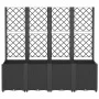 Blumenkasten mit schwarzem PP-Gitter 160x40x140 cm von , Töpfe und Pflanzgefäße - Ref: Foro24-367873, Preis: 222,64 €, Rabatt: %