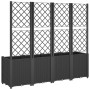 Blumenkasten mit schwarzem PP-Gitter 160x40x140 cm von , Töpfe und Pflanzgefäße - Ref: Foro24-367873, Preis: 228,53 €, Rabatt: %
