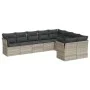 Gartenmöbel-Set 9-teilig mit Kissen aus hellem grauem Kunst-Rattan. von , Gartensets - Ref: Foro24-3218172, Preis: 624,51 €, ...