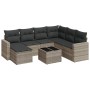 Gartensofagarnitur 8-teilig mit grauen Polstern aus synthetischem Rattan von , Gartensets - Ref: Foro24-3219302, Preis: 529,5...