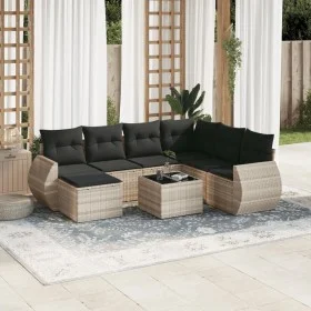 Set de sofás de jardín 8 pzas y cojines ratán sintético gris by , Modular outdoor sofas - Ref: Foro24-3221711, Price: 544,05 ...