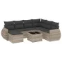 Set de sofás de jardín 8 pzas y cojines ratán sintético gris by , Modular outdoor sofas - Ref: Foro24-3221711, Price: 544,05 ...