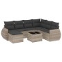 Set de sofás de jardín 8 pzas y cojines ratán sintético gris by , Modular outdoor sofas - Ref: Foro24-3221711, Price: 554,40 ...