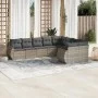 Set muebles jardín 9 pzas y cojines ratán sintético gris claro by , Modular outdoor sofas - Ref: Foro24-3221841, Price: 641,1...