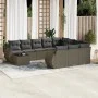 Gartensofa-Set 11-teilig mit grauen Kissen aus synthetischem Rattan von , Modulare Sofas für den Außenbereich - Ref: Foro24-3...