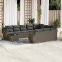 Set de sofás de jardín 11 pzas y cojines ratán sintético gris by , Modular outdoor sofas - Ref: Foro24-3221931, Price: 833,38...