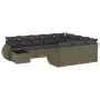 Set de sofás de jardín 11 pzas y cojines ratán sintético gris by , Modular outdoor sofas - Ref: Foro24-3221931, Price: 818,20...
