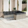 Set sofás jardín 10 pzas con cojines ratán sintético gris claro by , Garden sets - Ref: Foro24-3218222, Price: 703,29 €, Disc...