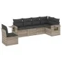 Set de sofás de jardín 6 pzas y cojines ratán sintético gris by , Garden sets - Ref: Foro24-3220231, Price: 425,61 €, Discoun...