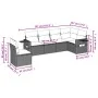 Set de sofás de jardín 6 pzas y cojines ratán sintético gris by , Garden sets - Ref: Foro24-3220231, Price: 425,61 €, Discoun...